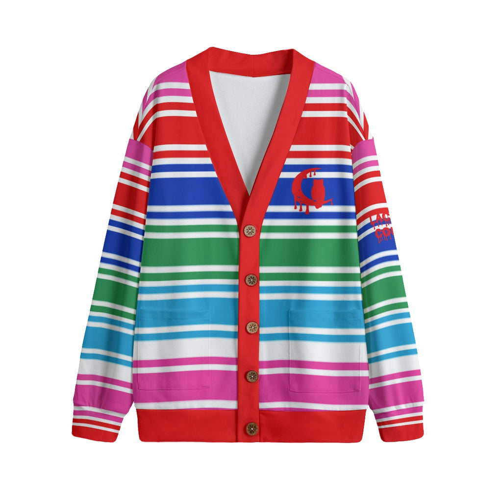 CHUCKY LCC Unisex V-neck Cardigan With Button Closure