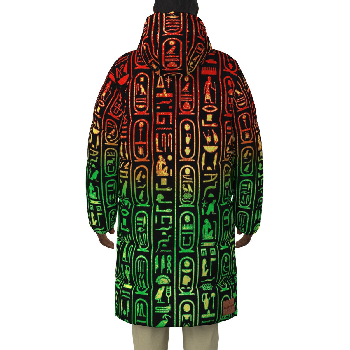 HIEROGLYPH RASTA Unisex Long Down Jacket