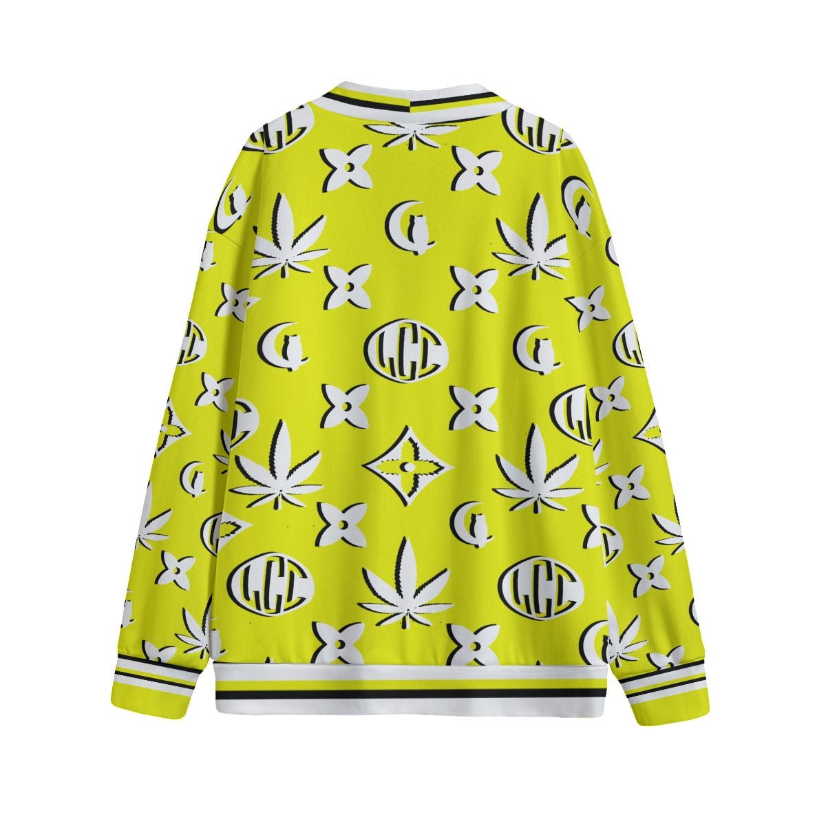 WEEDY LCC YLW Unisex V-neck Cardigan With Button Closure