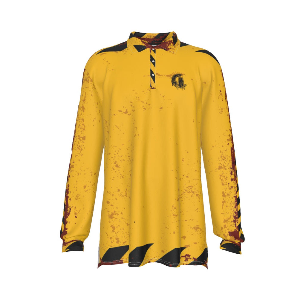 BEWARE Long Sleeve Polo Shirt