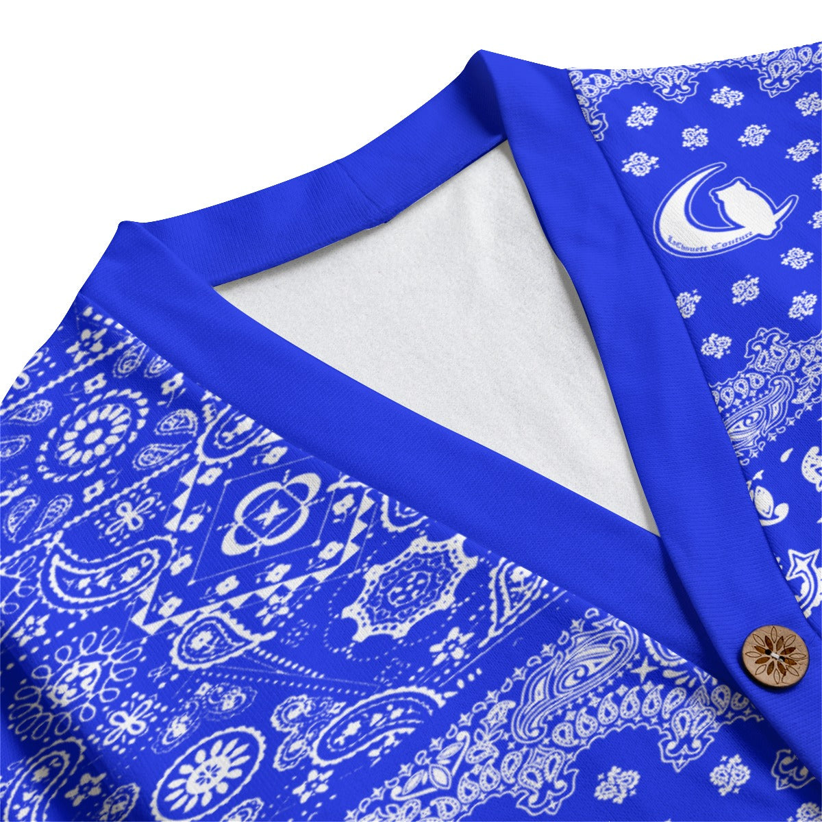 BANDANA MIX Cs'UP Unisex V-neck Cardigan With Button Closure