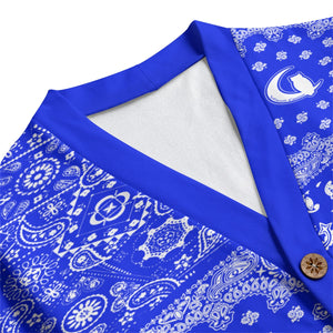 BANDANA MIX Cs'UP Unisex V-neck Cardigan With Button Closure