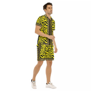 PRIVILEGE YLW Men's Short Sleeve Shirt Sets