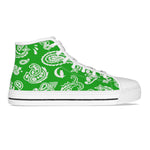 BANDANA PAISLEY GREEN High Canvas Shoes