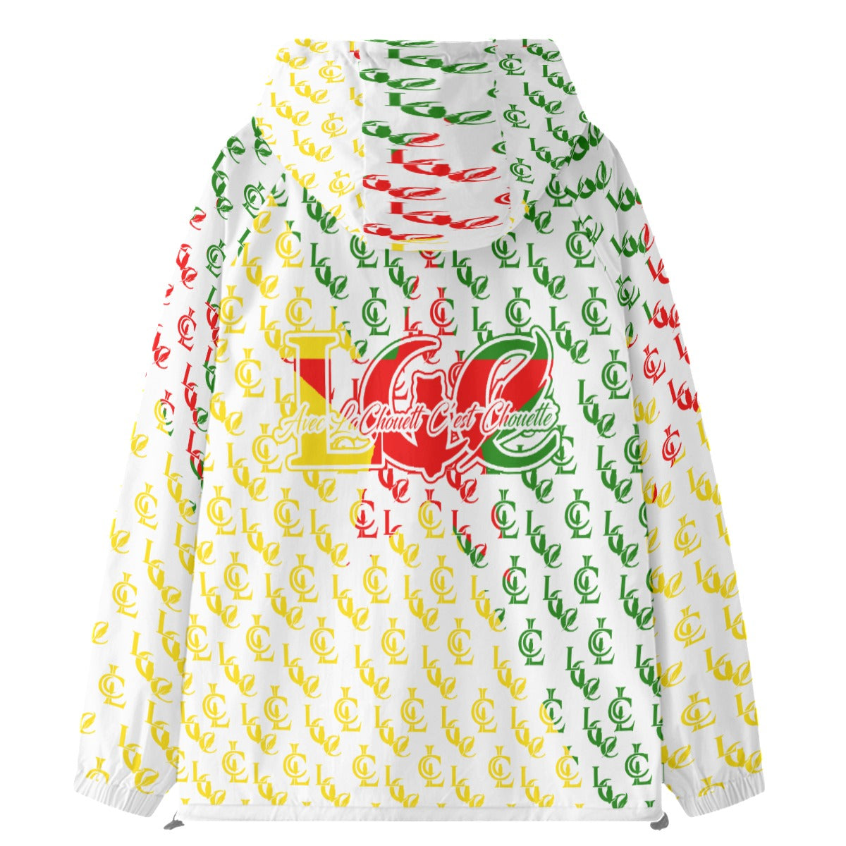 LCC NEW RICH YANA WHT Raglan Windbreaker With Zipper Closure
