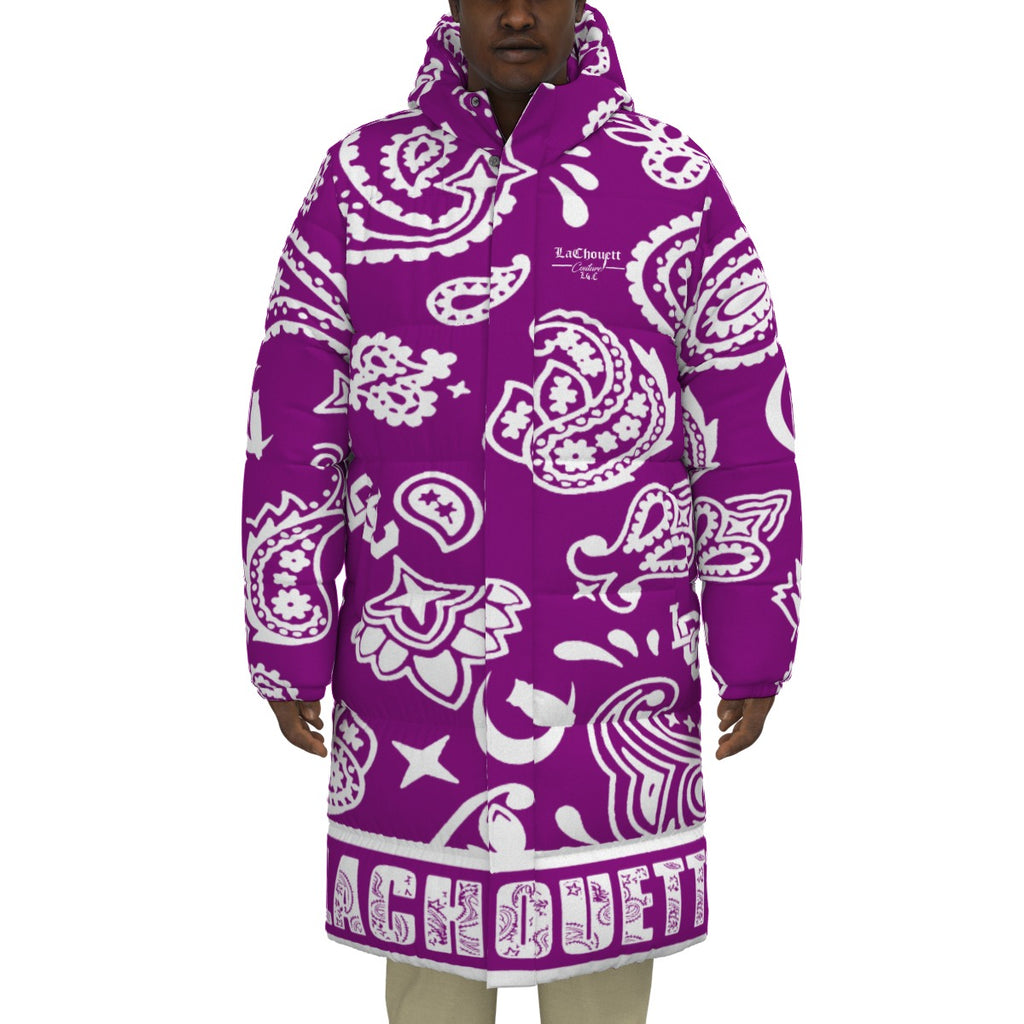 BANDANA COMPLEX GRAPES Unisex Long Down Jacket