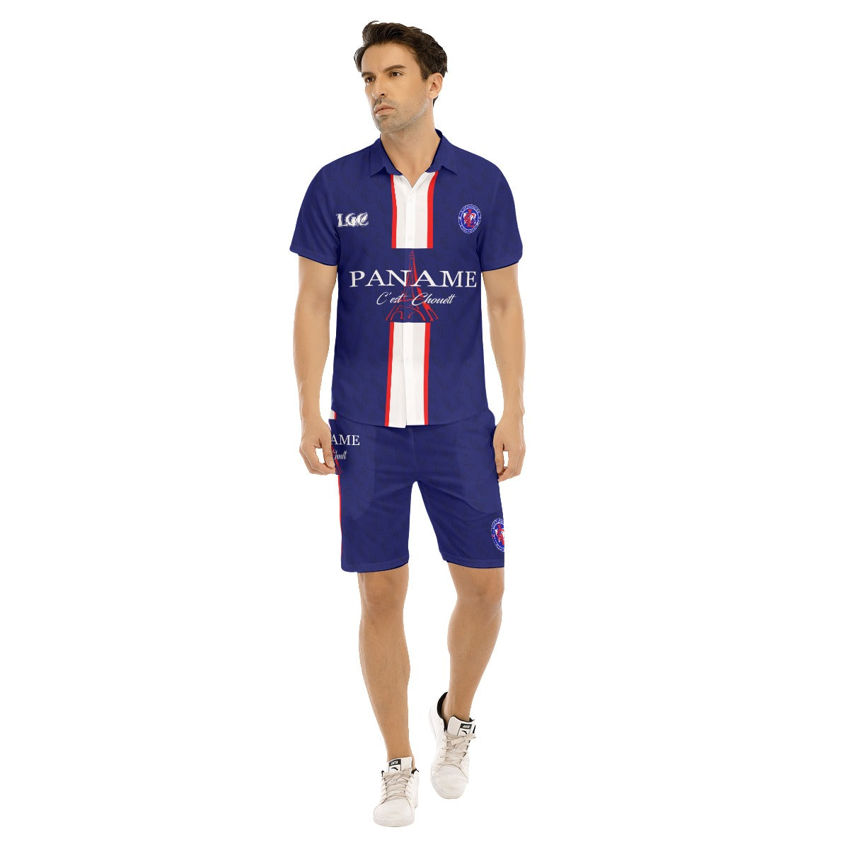 PANAME C'EST CHOUETT Men's Short Sleeve Shirt Set
