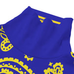 BANDANA PAISLEY SLAUSON Unisex Turtleneck Knitted Fleece Sweater