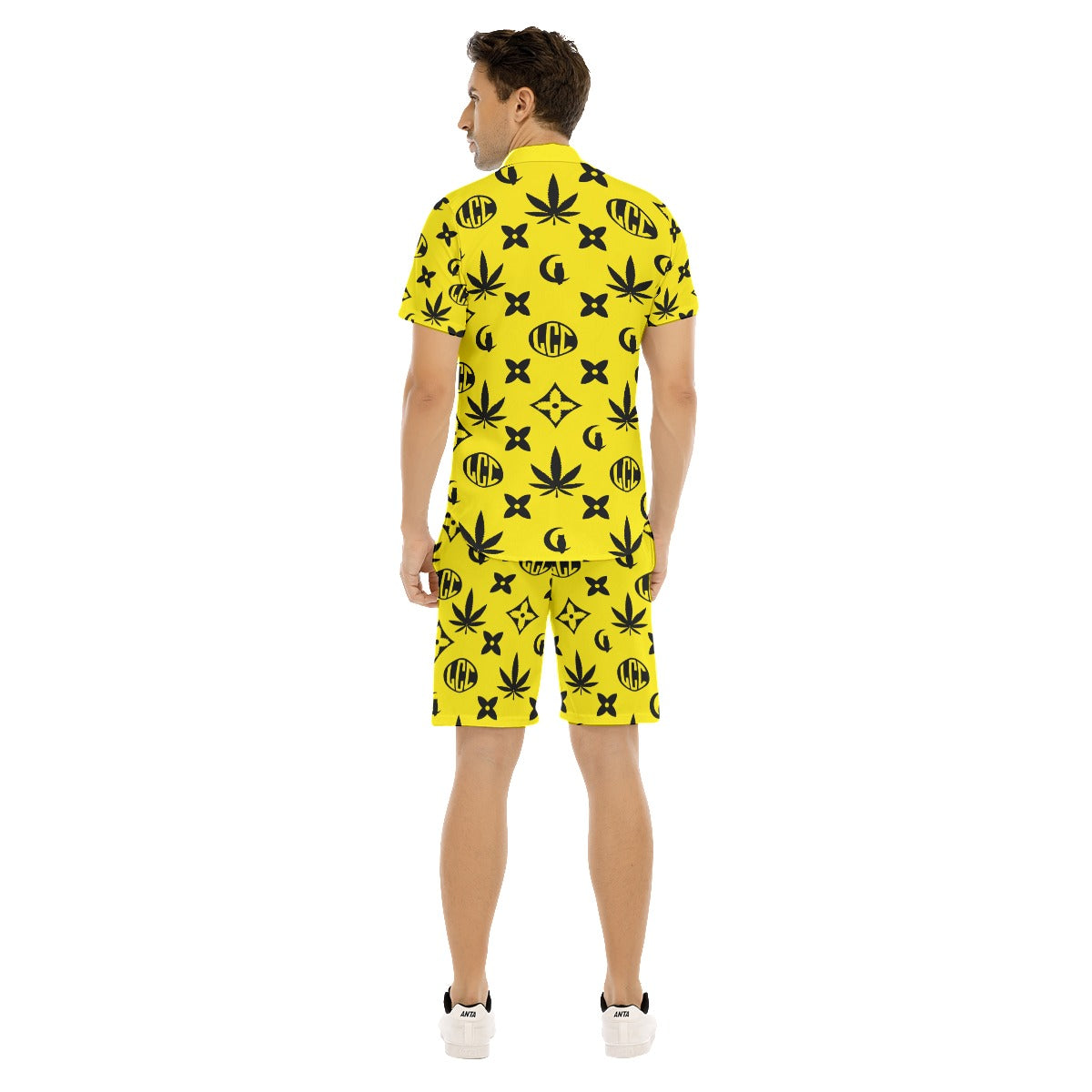LCC WEEDY YLW Men's Short Sleeve Shirt Sets