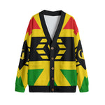 RBG FIST UP Unisex V-neck Cardigan With Button Closure