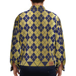 ARLEQUIN BLUE Unisex Lapel Jacket Cotton