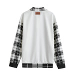 PLAID STYLE WHT1 Unisex Lapel Collar Sweater
