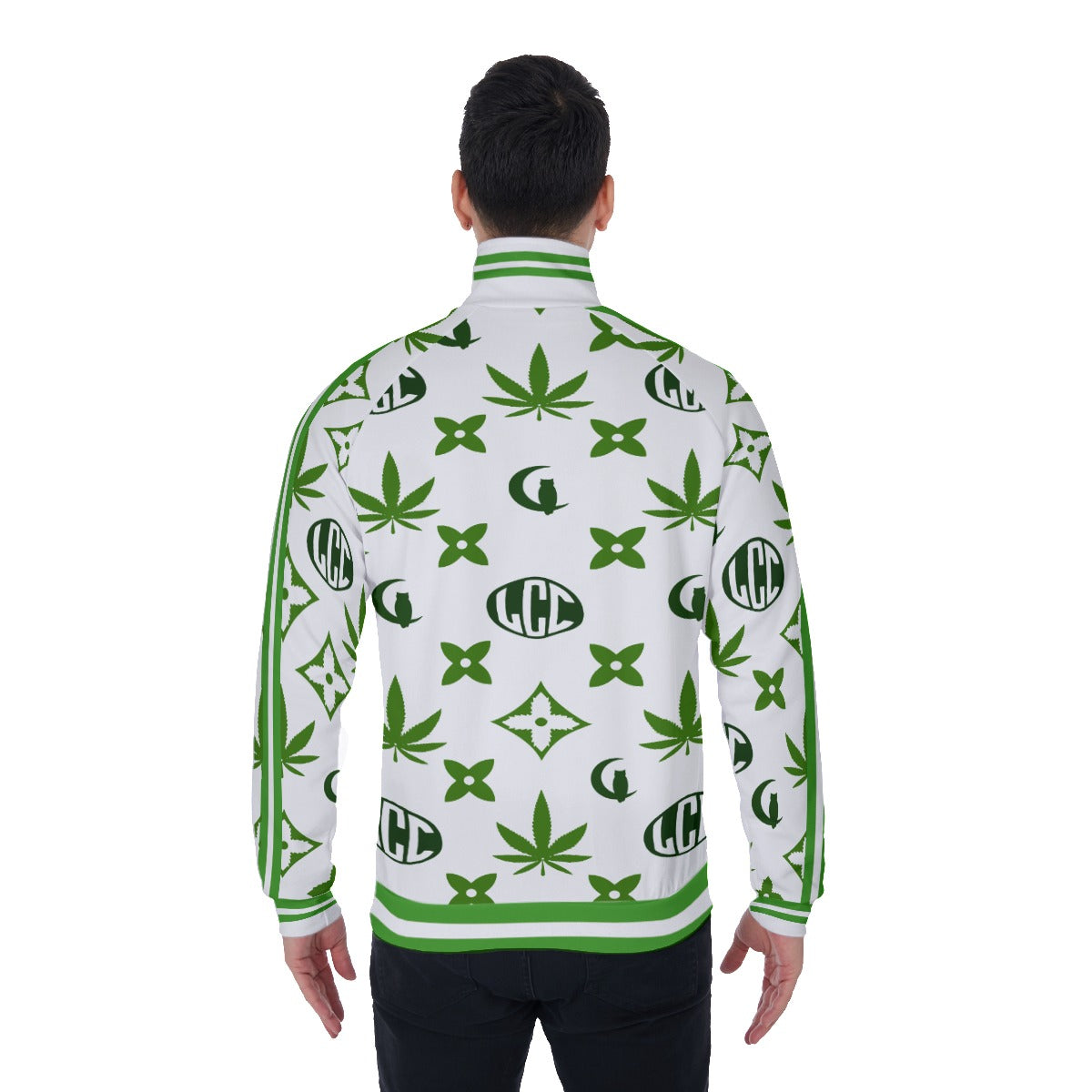 LCC WEEDY GREEN Men's Stand Collar Jacket
