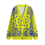 BANDANA CRENSH Unisex V-neck Cardigan With Button Closure