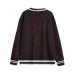 HOTEP LCC RED Unisex V-neck Cardigan With Button Closure