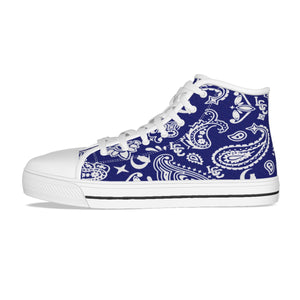 BANDANA PAISLEY NAVY High Canvas Shoes