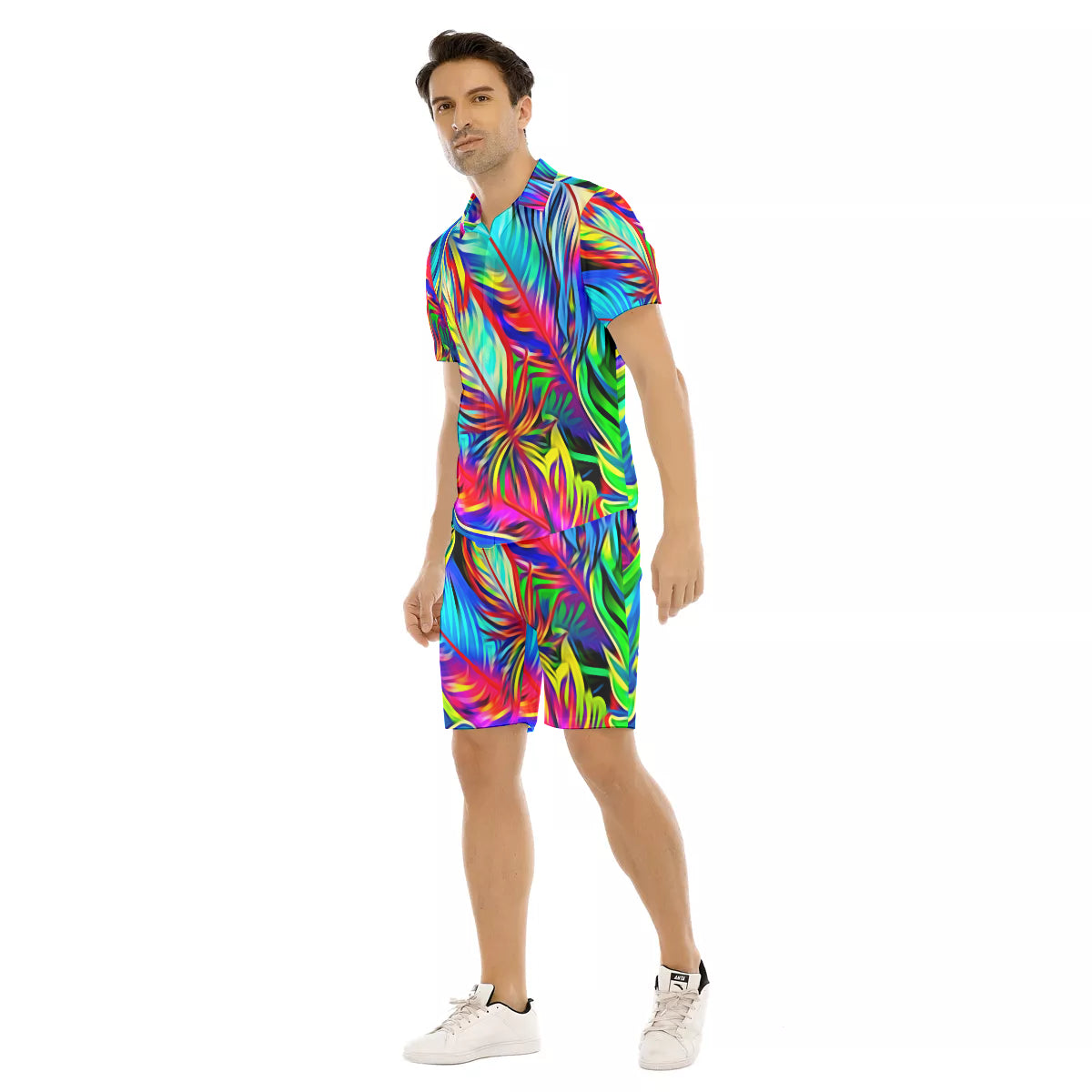 COLORING FEATHER Men's Short Sleeve Shirt Sets