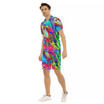 COLORING FEATHER Men's Short Sleeve Shirt Sets