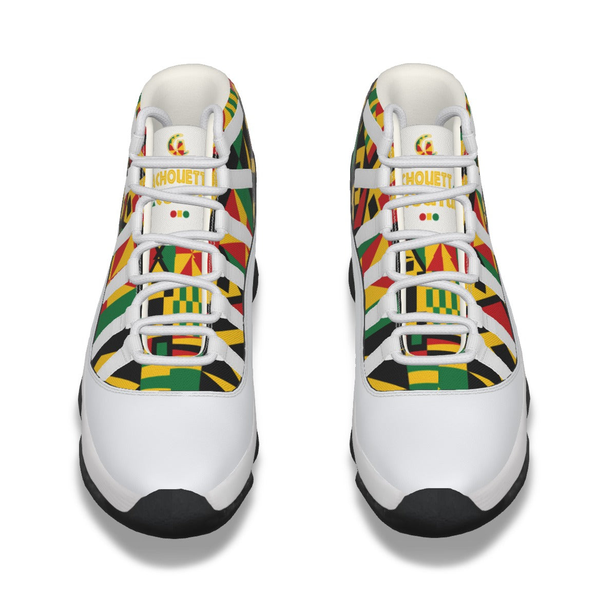 KENTE BUTAN WHT High Top Basketball Shoes
