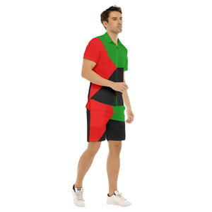 All-Over Print Men's Short Sleeve Shirt Set