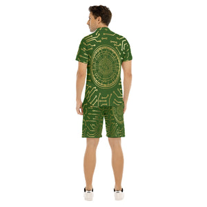 CRYPTO KMT KAKI Men's Short Sleeve Shirt Sets