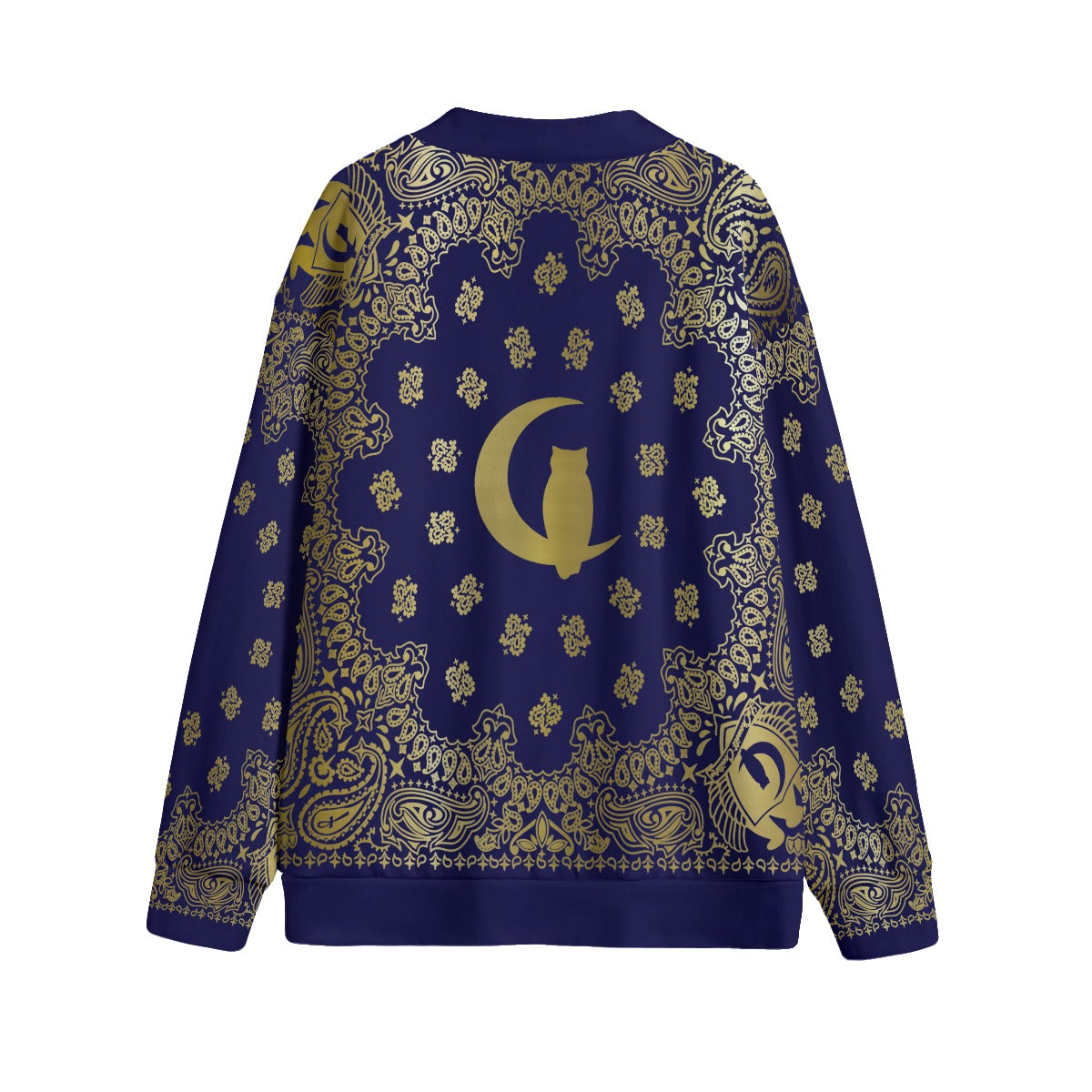 BANDANA  GLDNAVY Unisex V-neck Cardigan With Button Closure