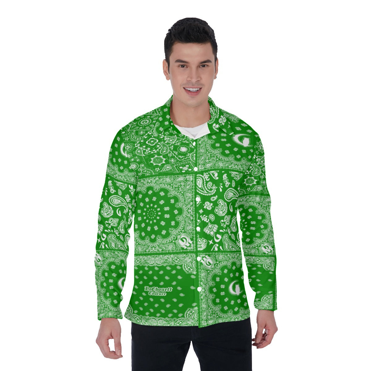 BANDANA MIX GREEN Men's Long Sleeve Shirt