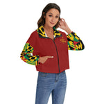KENTE BUTAN RED Women's Zip Jacket