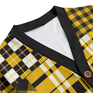 FLEXIN FLANNEL YLW Unisex Cardigan With Button Closure