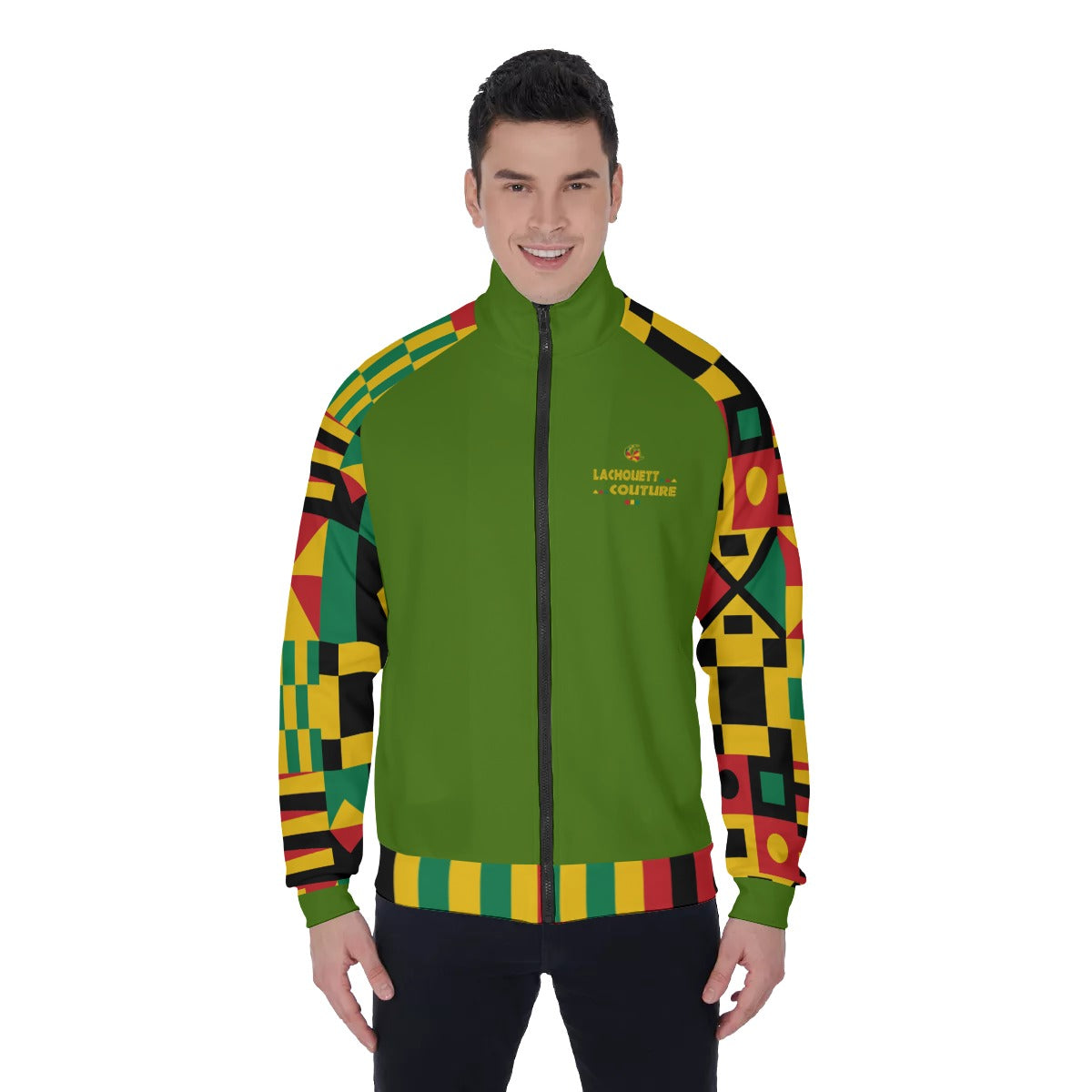 KENTE BUTAN KAKI Men's Stand Collar Jacket