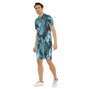 INFINITY BLUE Men's Short Sleeve Shirt Sets