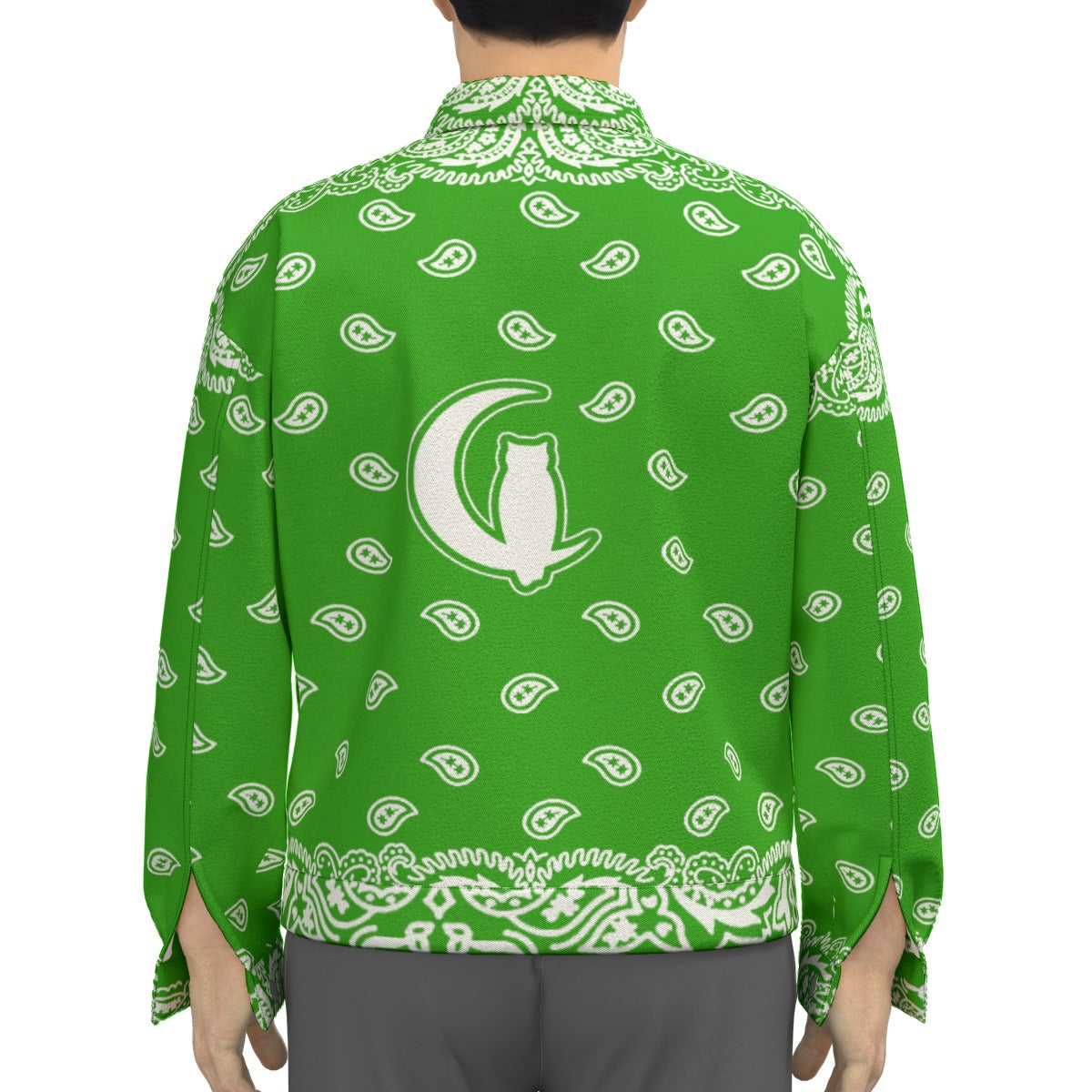 BANDANA FULLY GREEN Unisex Lapel Jacket