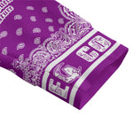 BANDANA MIX GRAPES Unisex Lapel Collar Sweater