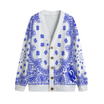 BANDANA Cs'UPWHT Unisex V-neck Cardigan With Button Closure
