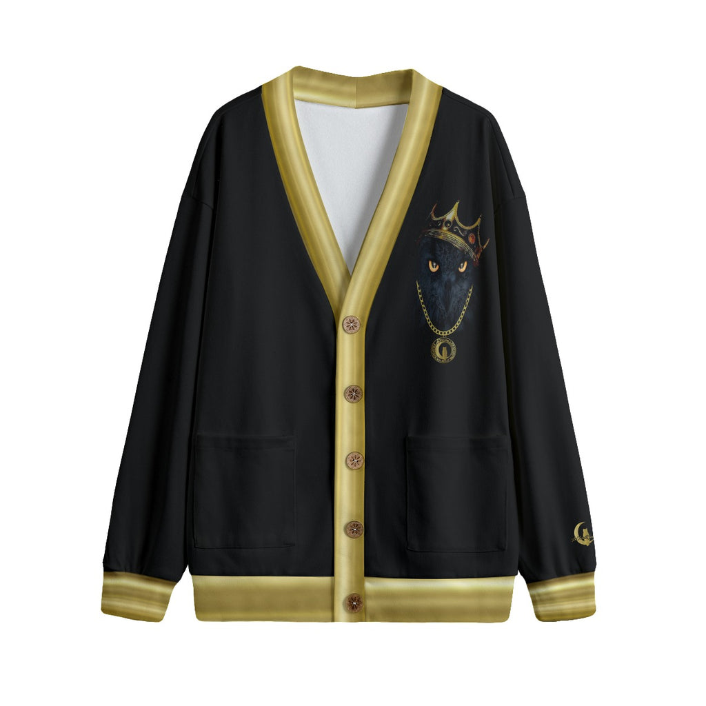 KING LACHOUETT Unisex V-neck Cardigan With Button Closure