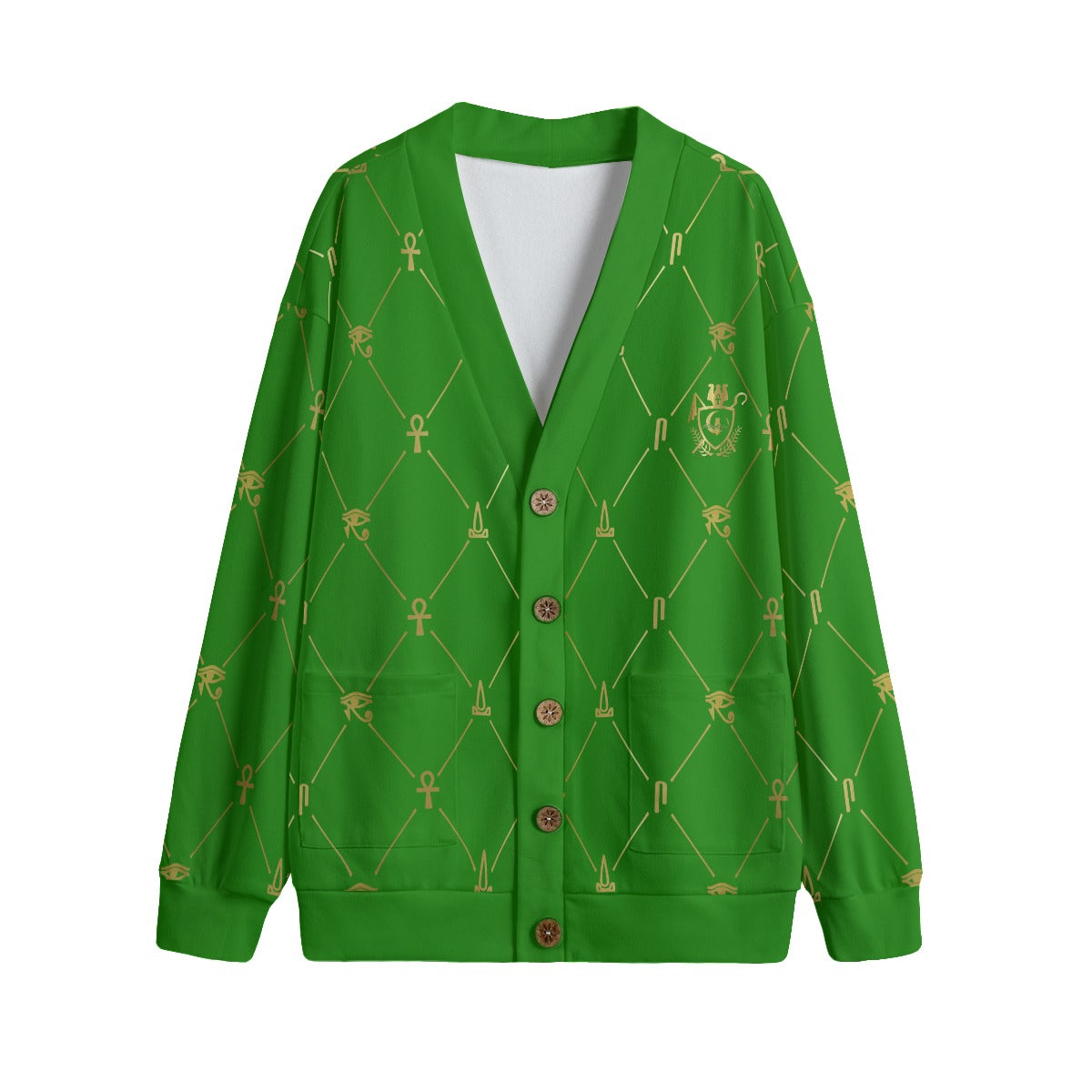 A.U.S DELUXE GREEN Unisex Cardigan With Button Closure