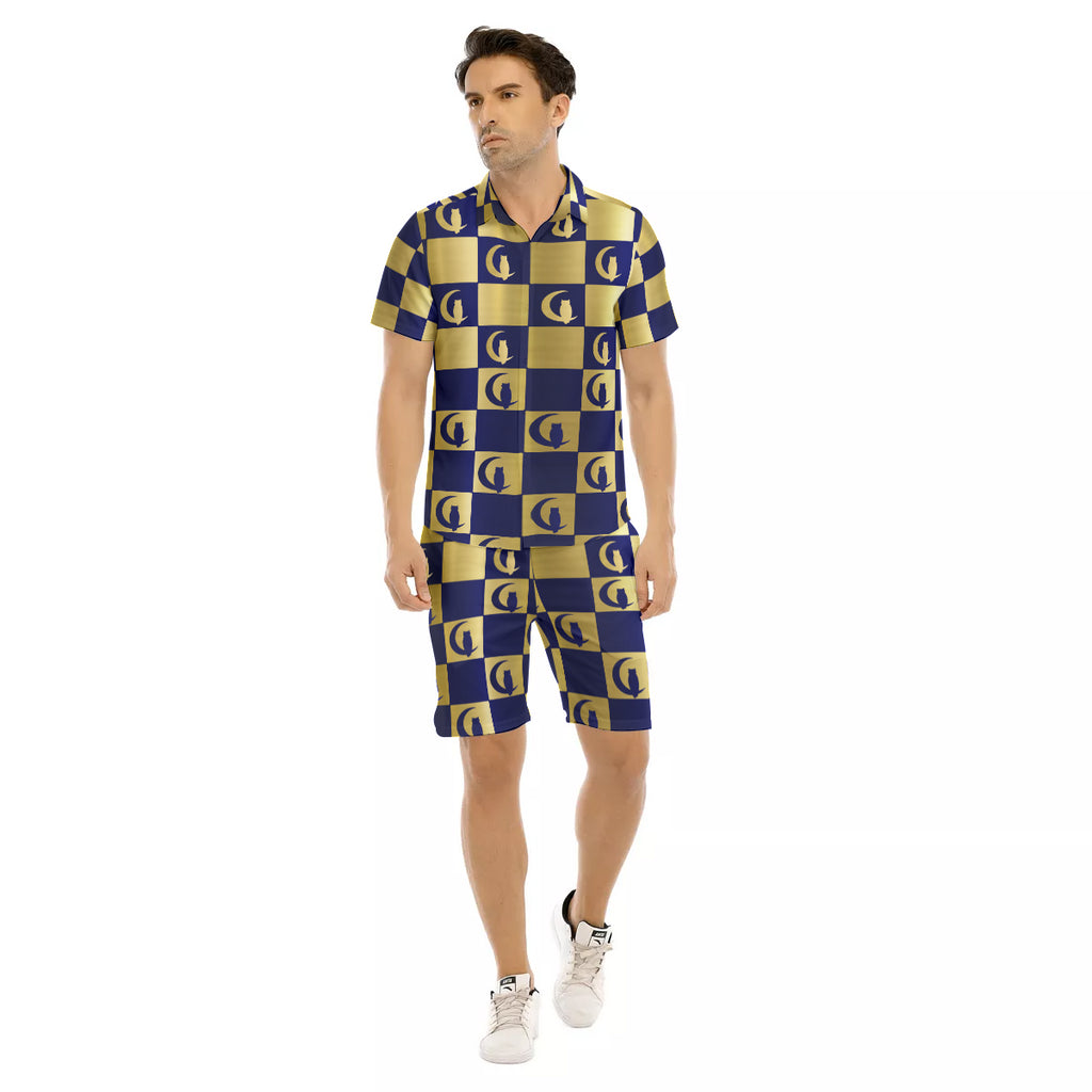 DAMIER LCC Men's Short Sleeve Shirt Sets