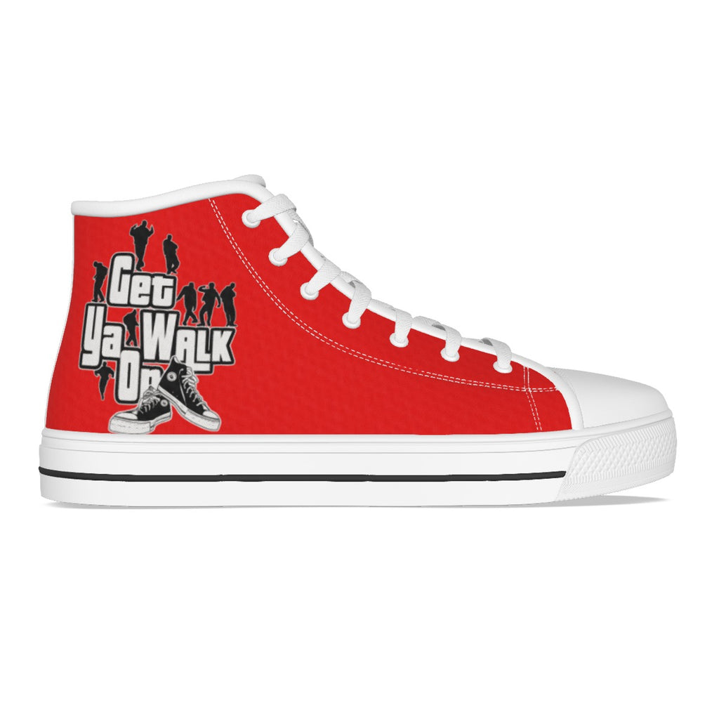 GET YA WALK ON RED Men's Canvas Shoes