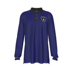 EAZY-E RUTHLESS NAVY Men's Long Sleeve Polo Shirt