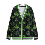 WEEDY LCC GREENBLC Unisex V-neck Cardigan With Button Closure