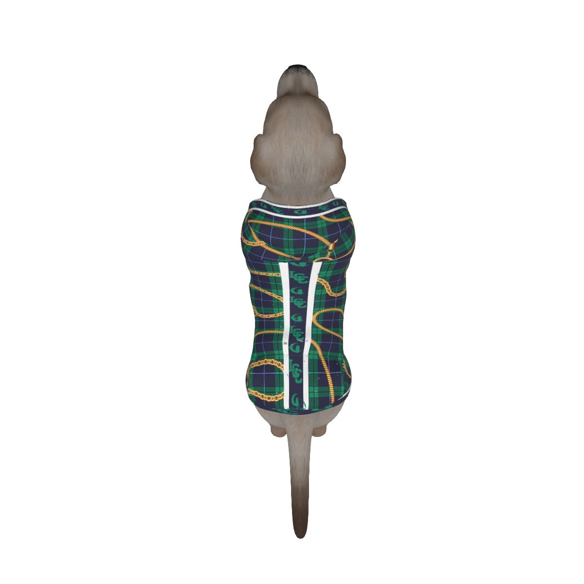 PLAID IN GOLD Dog's Pullover Hoodie