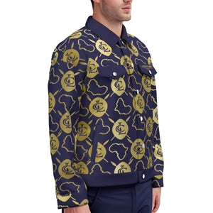 AFRICAN WARRIOR NAVY Unisex Lapel Jacket