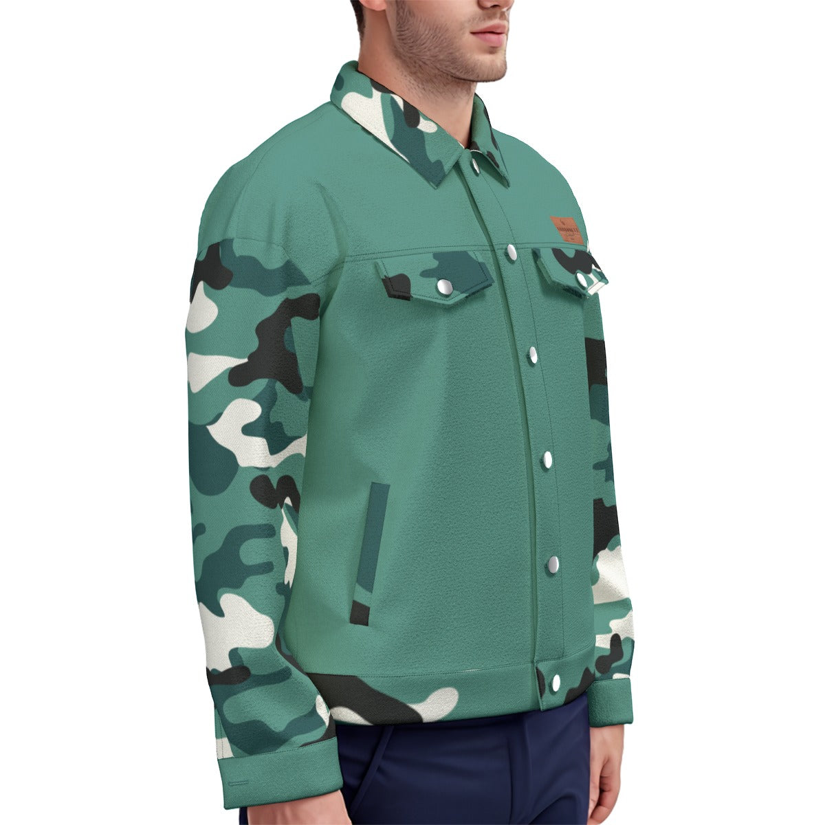 CAMOUFLAGE MORPH Unisex Lapel Jacket Cotton