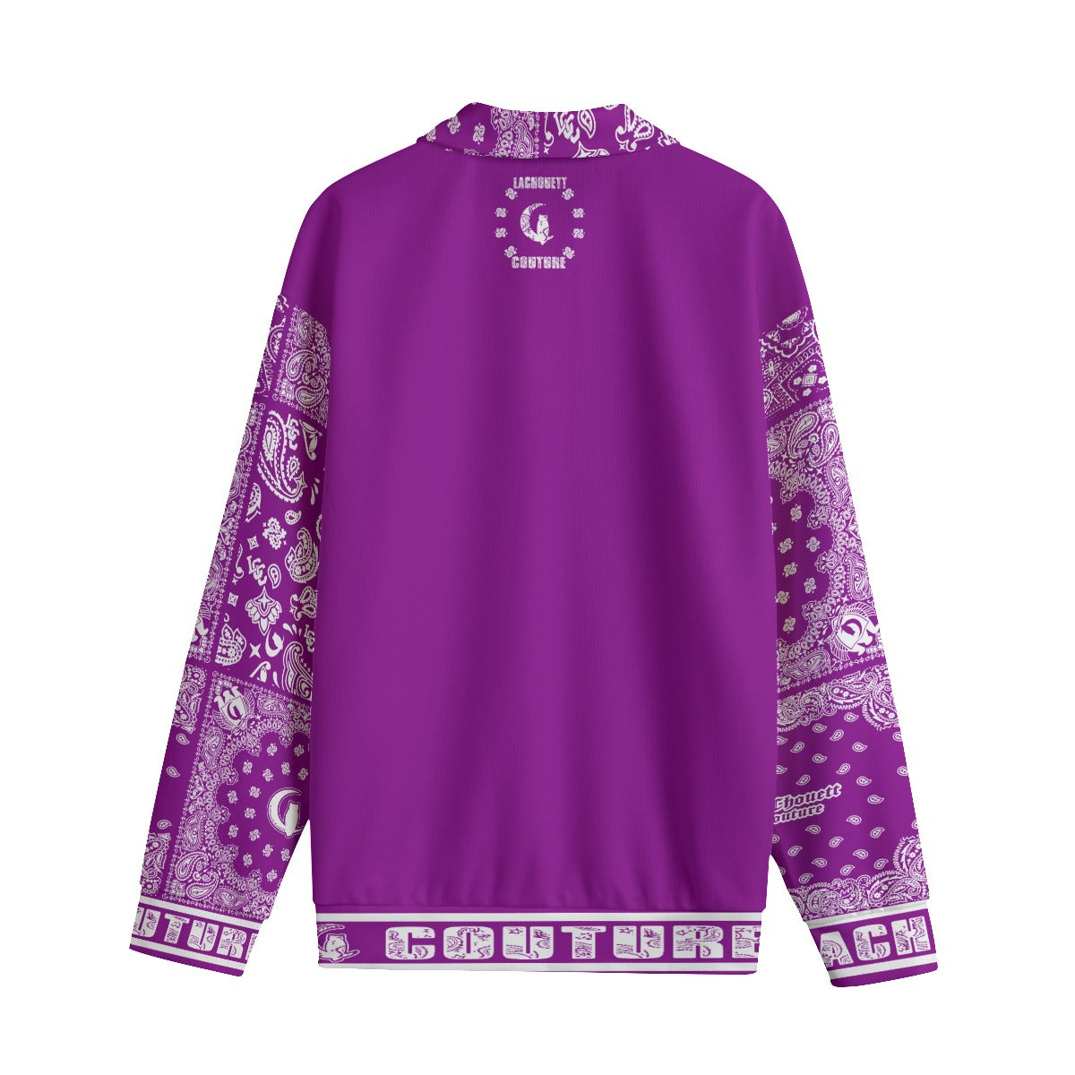 BANDANA MIX GRAPES Unisex Lapel Collar Sweater