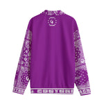 BANDANA MIX GRAPES Unisex Lapel Collar Sweater