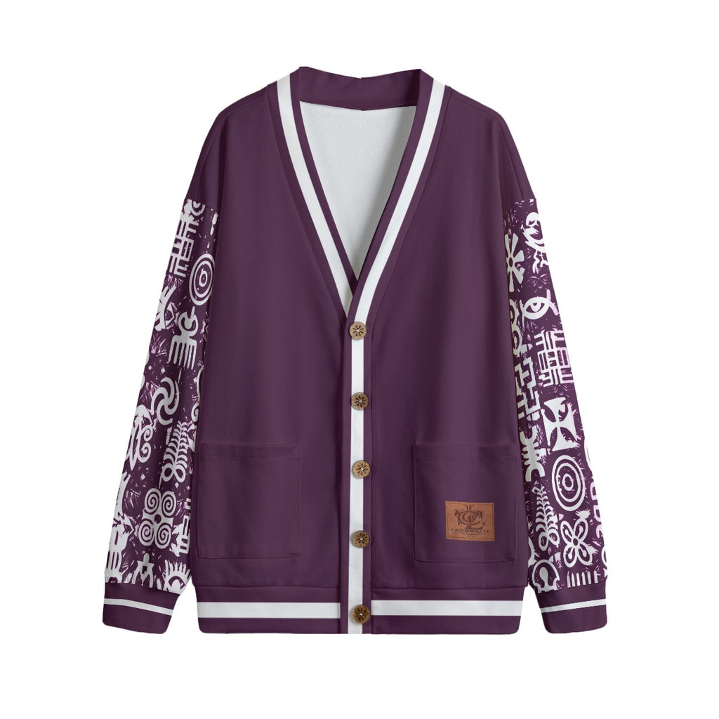 ADINKRA MXGRPS Unisex Knitted Fleece Cardigan