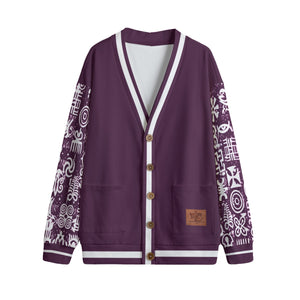 ADINKRA MXGRPS Unisex Knitted Fleece Cardigan
