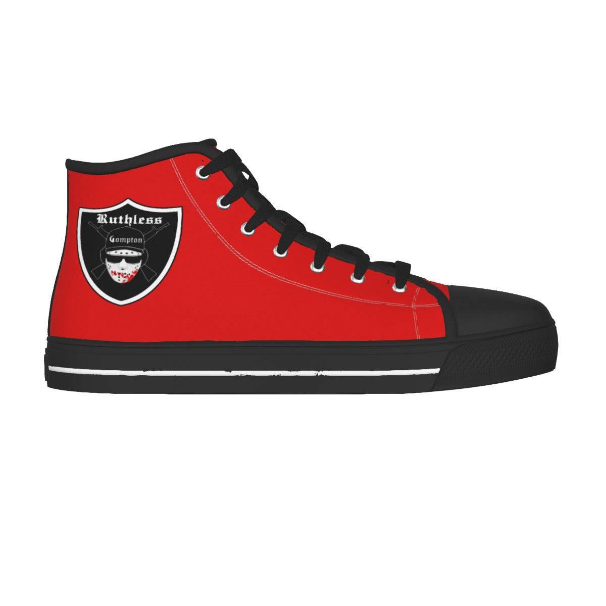 EAZY-E RUTHLESS RED High Canvas Shoes