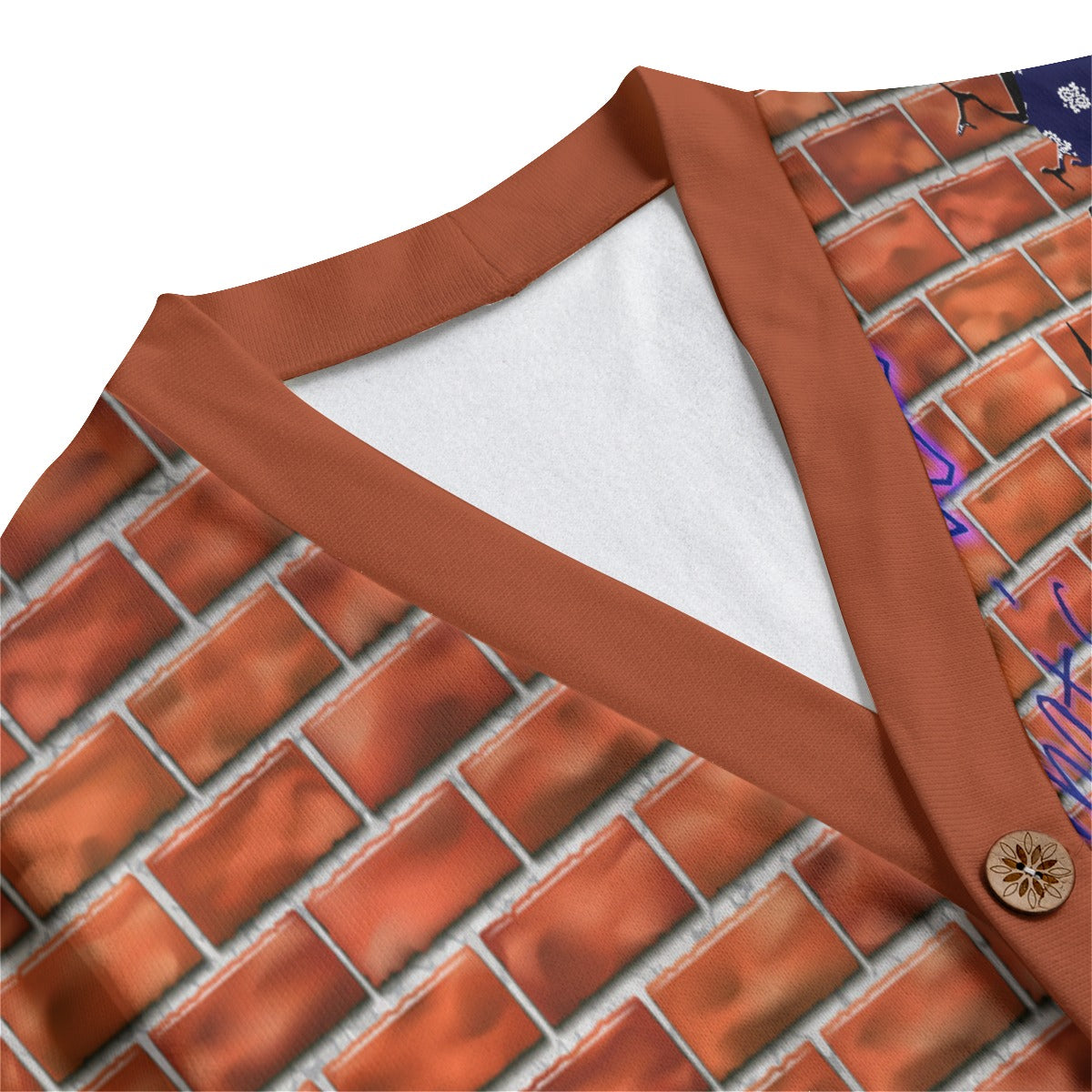 N.H.C SKULL Unisex V-neck Cardigan With Button Closure