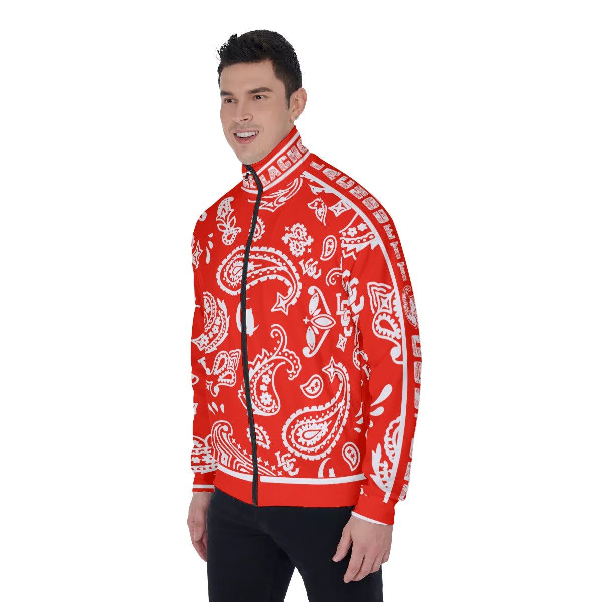 BANDANA PAISLEY Bs'UP Stand Collar Jacket